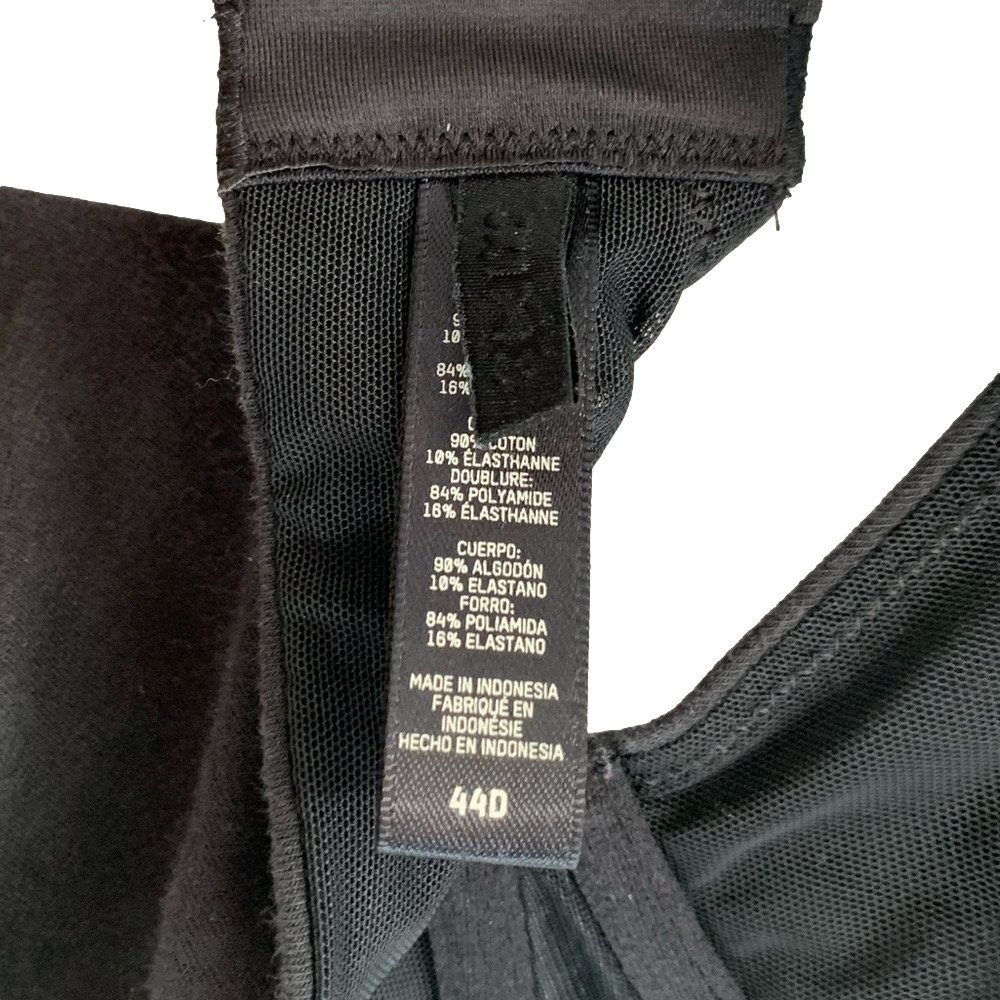 SKIMS Cotton Jersey T-Shirt Bra Soot Black 44D/42D NWT/NWOT - Picture 3 of 5